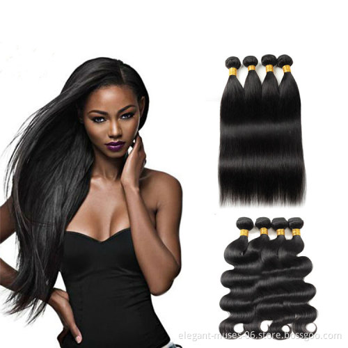 Unprocessed virgin Brazilian cuticle aligned hair cuticle aligned Brazilian human hair bundles raw Brazilian hair extension